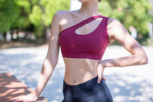Load image into Gallery viewer, Oblique shoulder strap Sports Bra