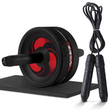 Load image into Gallery viewer, New 2 in 1 Ab Roller&amp;Jump Rope No Noise Abdominal Wheel Ab Roller with Mat For Arm Waist Leg Exercise