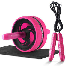 Load image into Gallery viewer, New 2 in 1 Ab Roller&amp;Jump Rope No Noise Abdominal Wheel Ab Roller with Mat For Arm Waist Leg Exercise