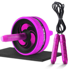 Load image into Gallery viewer, New 2 in 1 Ab Roller&amp;Jump Rope No Noise Abdominal Wheel Ab Roller with Mat For Arm Waist Leg Exercise
