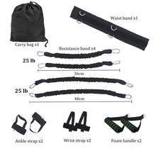 Load image into Gallery viewer, 100lbs Fitness Resistance Bands Set for Arms Legs Strength and Agility Workout Equipment