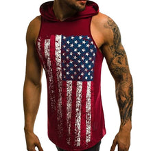Load image into Gallery viewer, Muscle Mens golds Gym Sports Sleeveless Hooded Vest Tank Tops Fitness