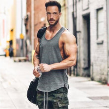 Load image into Gallery viewer, Bodybuilding stringer tank top men fitness shirt