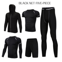 Load image into Gallery viewer, REXCHI 5 Pcs/Set Men's Tracksuit Sports Suit