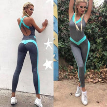 Load image into Gallery viewer, Women Sport Suit Female Yoga Set Siamese Tracksuit